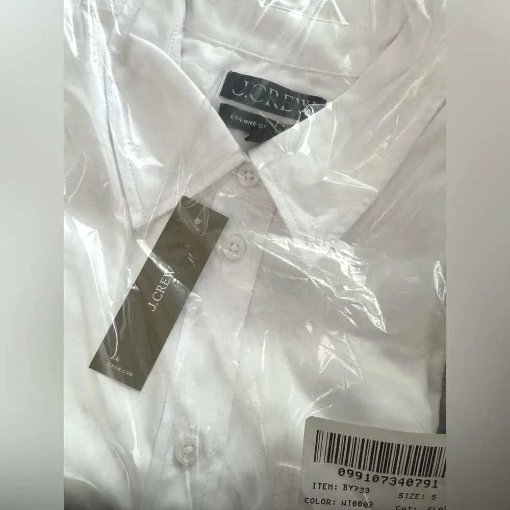 NWT J CREW Étienne oversized shirt in lightweight oxford in white - Picture 6 of 7